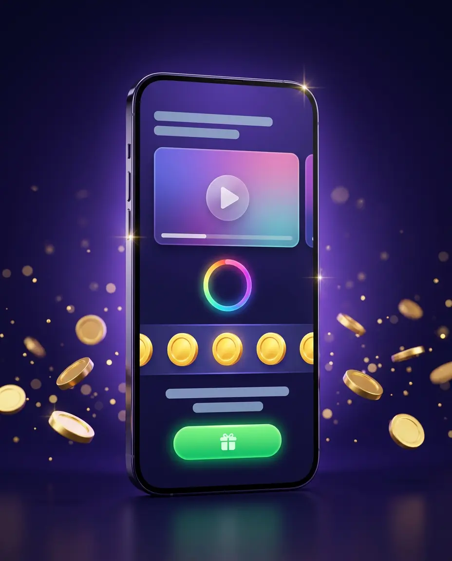 Interfaz de la app de tareas de video